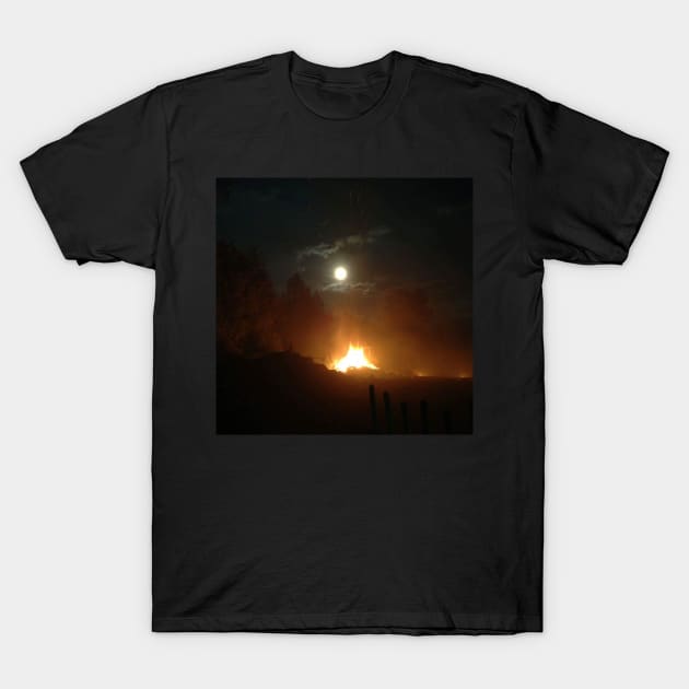 Moon light fire T-Shirt by DracusDark